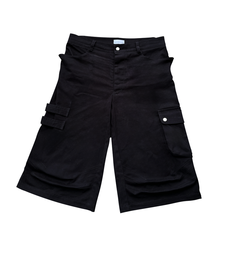 “NITER” FLARED SHORTS