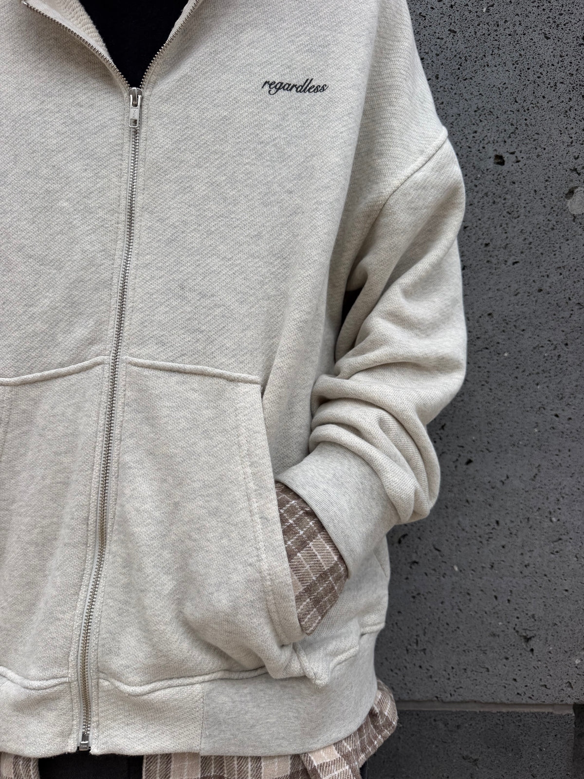 Plaid Zip-Up Hoodie