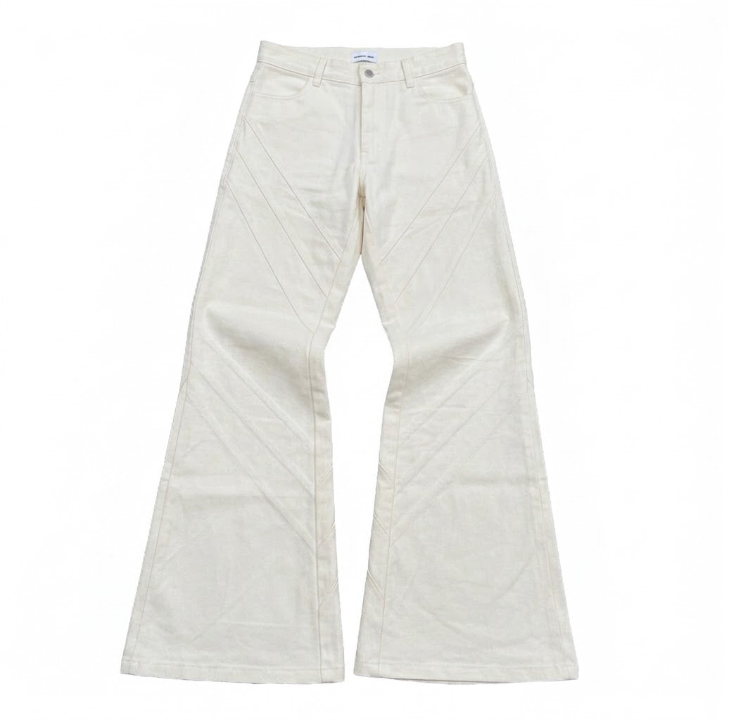“PANIKA” SPIRAL FLARED DENIM