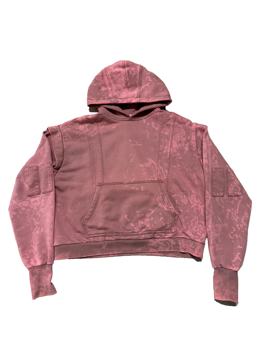 "SLENDER" LAYERED HOODIE - HARD DYED