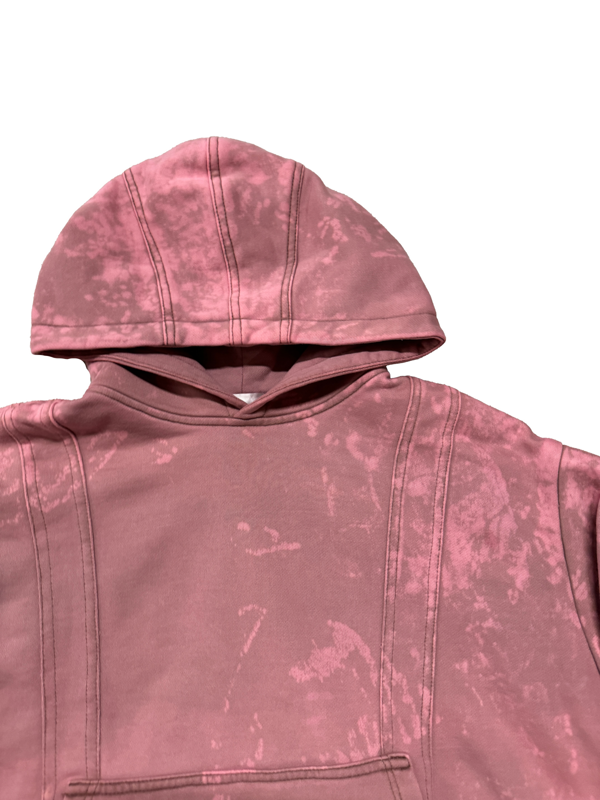 "SLENDER" LAYERED HOODIE - HARD DYED