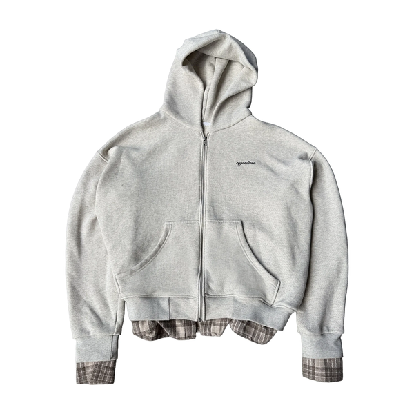 Plaid Zip-Up Hoodie