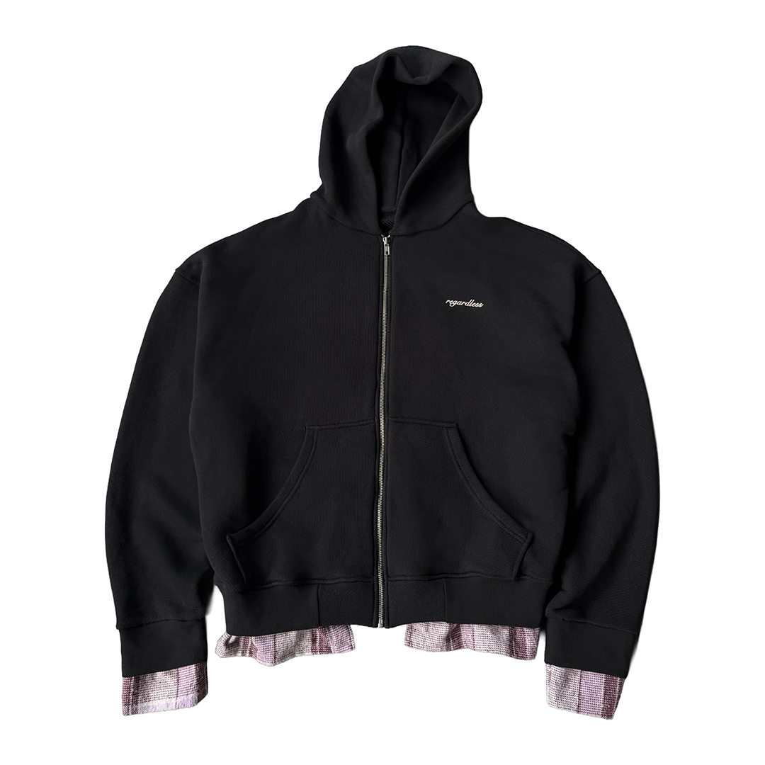Plaid Zip-Up Hoodie
